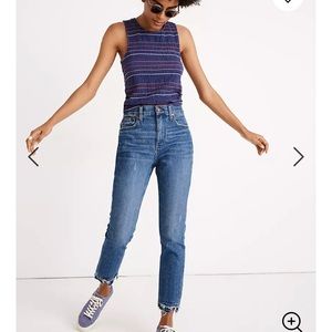 Madewell high rise slim boyjeans in Melbourne wash